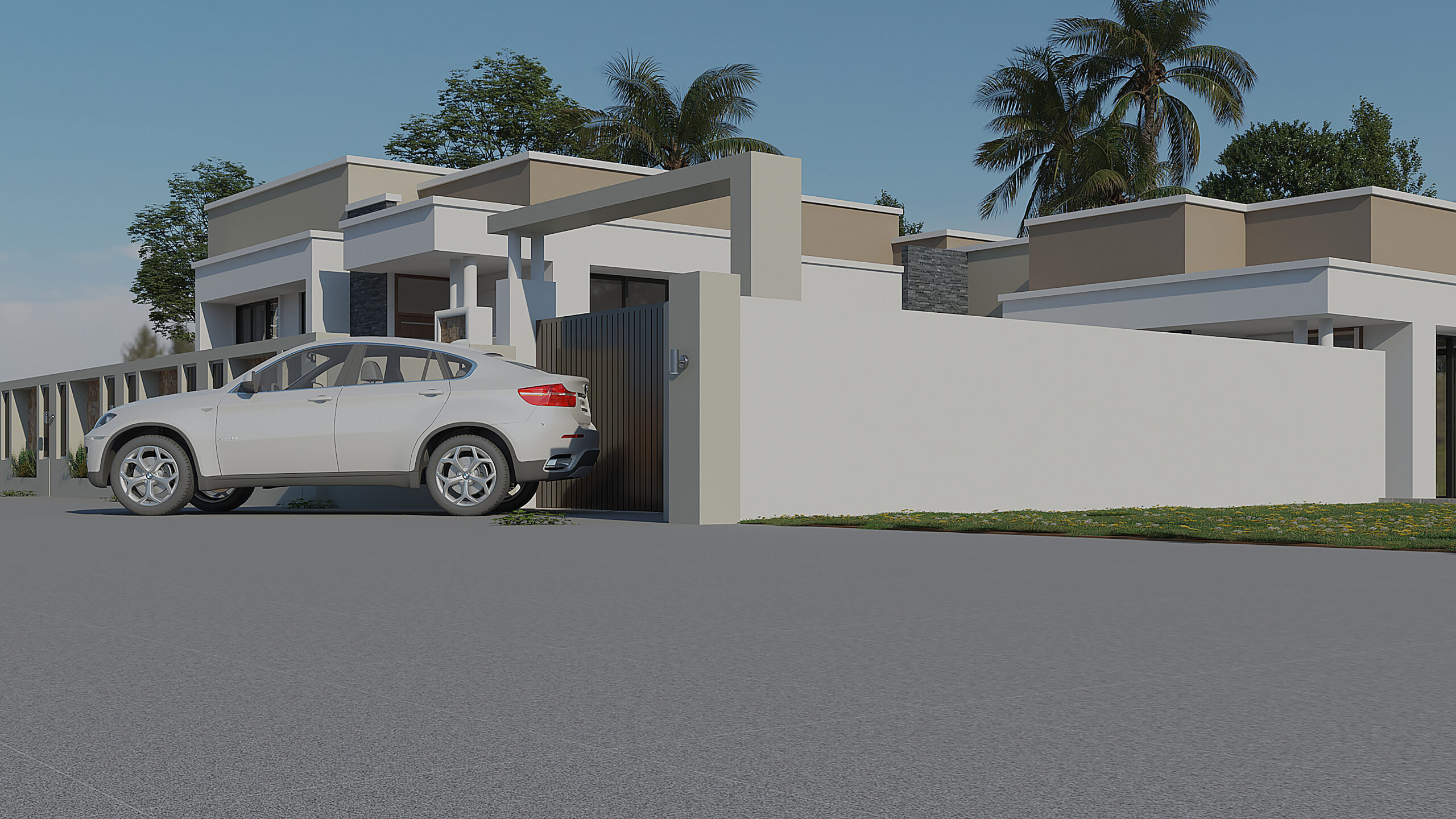 FENCE DESIGN & SEMI DETACHED APPARTMENT FOR RENTING